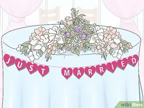 Image titled Decorate the Bride and Groom Table Step 4