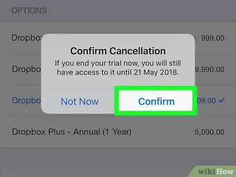 Image titled Get More Space on Dropbox on iPhone or iPad Step 13