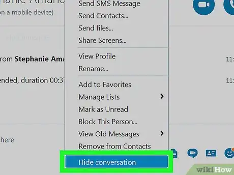 Image titled Hide and Unhide Skype Conversations on PC or Mac Step 5