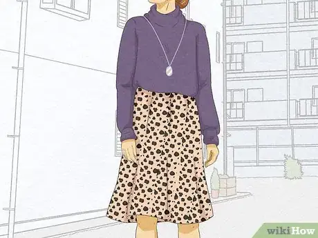 Image titled Style a Leopard Midi Skirt Step 5
