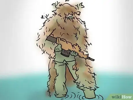 Image titled Stalk With a Ghillie (3D Camouflage) Suit Step 14