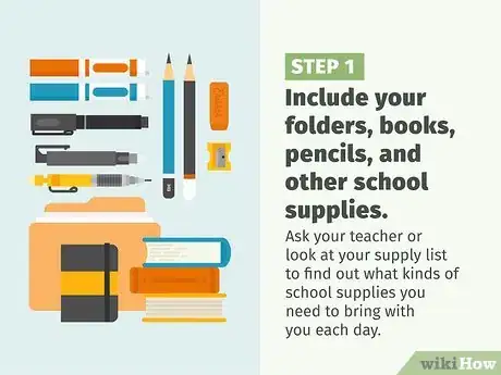 Image titled Pack a School Bag Step 1
