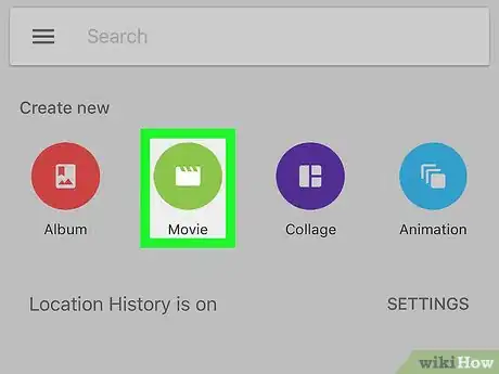 Image titled Make Movies on Google Photos on iPhone or iPad Step 3