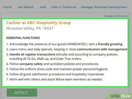 Image titled Put Cashier Experience on a Resume Step 1