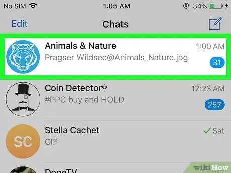 Image titled Search a Channel on Telegram on iPhone or iPad Step 2