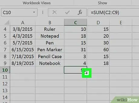 Image titled Drag and Copy a Formula in Excel Step 3