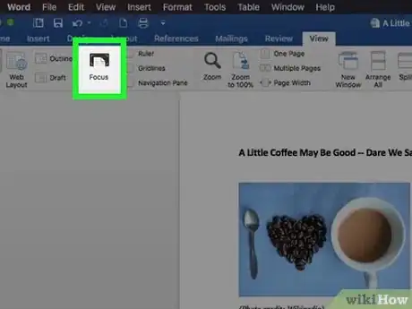 Image titled Turn on Focus Mode in Microsoft Word Step 4