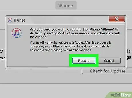 Image titled Restore a New iPhone from iTunes on PC or Mac Step 13