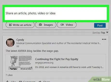 Image titled Post Something on LinkedIn on PC or Mac Step 2