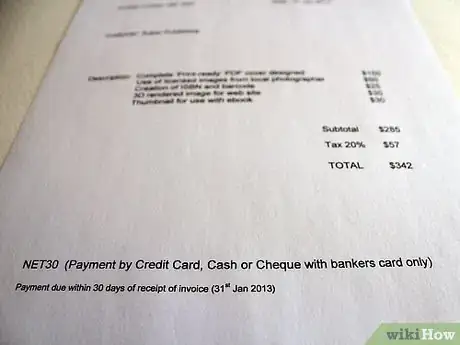 Image titled Prepare a Customer Invoice Step 9