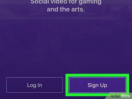 Image titled Join Twitch on iPhone or iPad Step 2