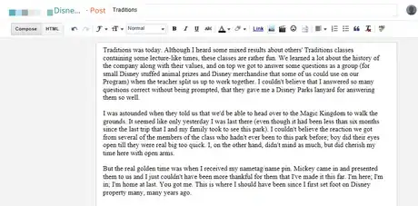 Image titled Write a Disney College Program Blog Part 5 Step 2