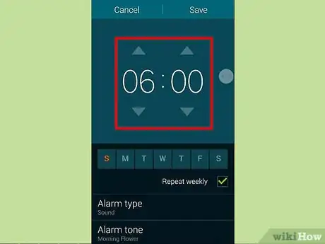 Image titled Set the Alarm Clock on a Motorola RAZR Phone Step 7