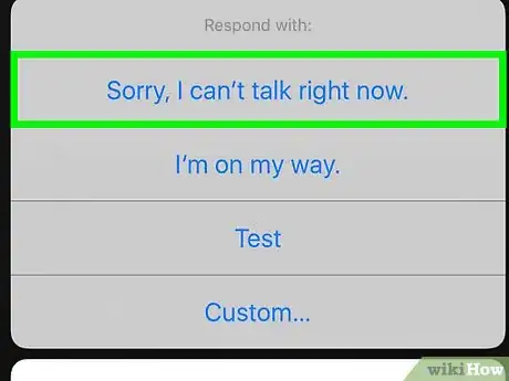 Image titled Respond to Incoming Calls with a Message on an iPhone Step 3
