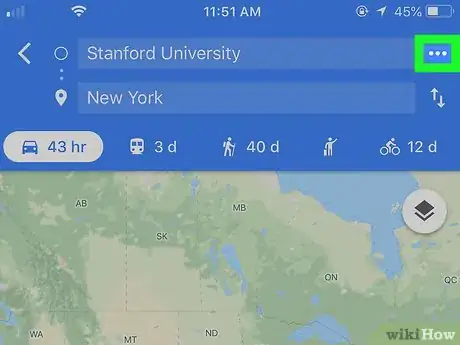 Image titled Avoid Tolls on Google Maps on iPhone or iPad Step 5