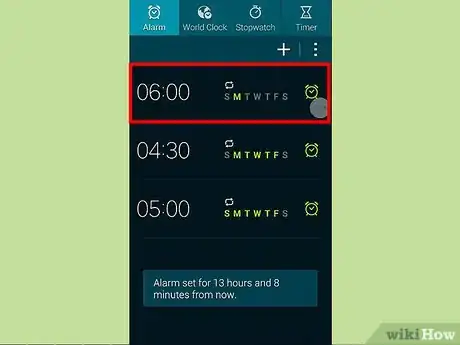 Image titled Set the Alarm Clock on a Motorola RAZR Phone Step 9