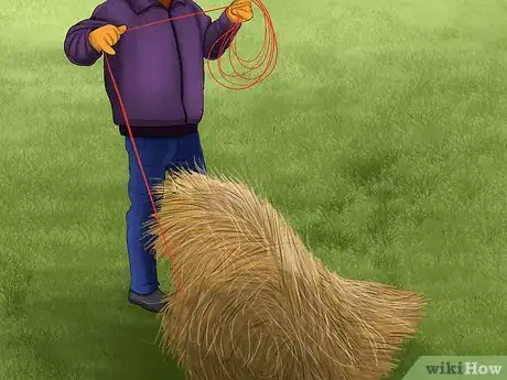Image titled Cut and Gather String or Net Wrap Off of Round Bales Step 4