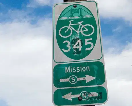 Image titled Numbered bicycle route sign