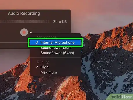 Image titled Make an Audio Recording Using Quicktime Player Step 4