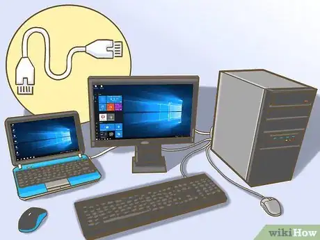 Image titled Connect a Desktop to a Laptop Step 1