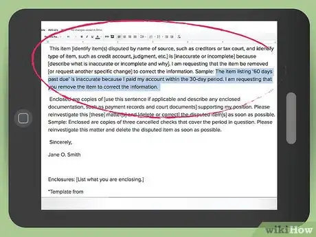 Image titled Send a Dispute Letter to Creditors Step 8