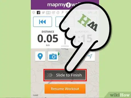 Image titled Map a Walk with the MapMyWalk App on an iPhone Step 7