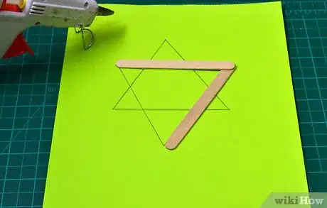 Image titled Make a Star of David from Popsicle Sticks Step 3