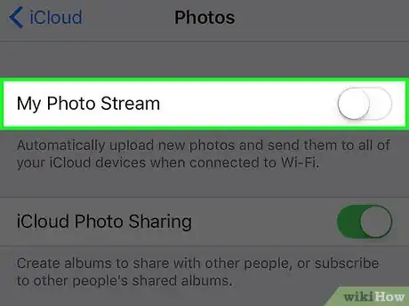 Image titled Disable Automatic iCloud Uploads of New Photos on an iPhone Step 4