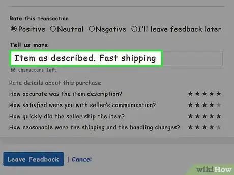 Image titled Leave Feedback on eBay on PC or Mac Step 8