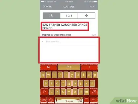 Image titled Use The List App Step 17Bullet2