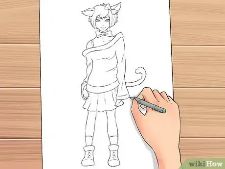 Image titled Draw Cat Girls Step 7