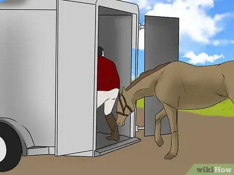 Image titled Load a Frightened Horse Into a Horse Trailer Step 6