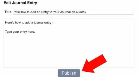 Image titled Add an Entry to Your Journal on Quotev Step 8.png
