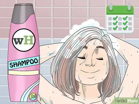 Image titled Wash Hair Less Step 1