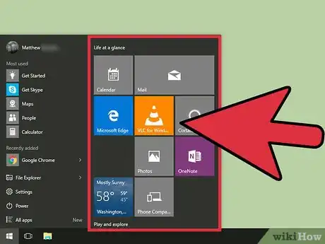 Image titled Use the Windows 10 Start Menu Step 3