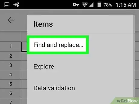 Image titled Search in Google Sheets on Android Step 4