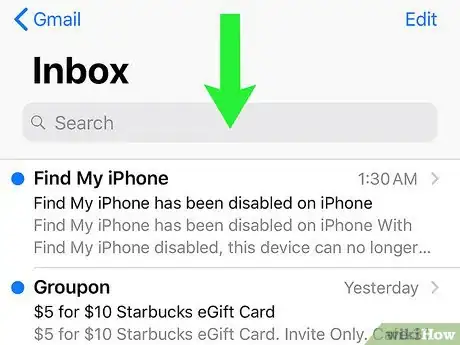 Image titled Use Swiping Gestures in Mail on an iPhone Step 2