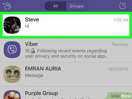 Image titled Unblock Somneone on Viber on iPhone or iPad Step 2