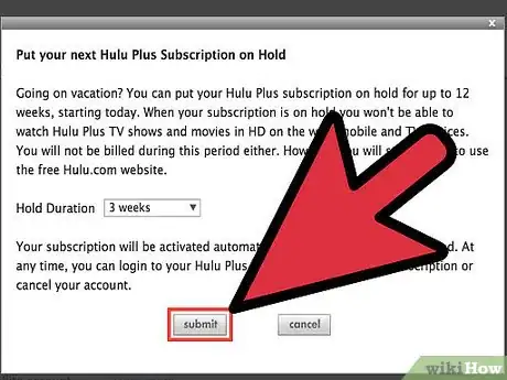 Image titled Put Your Hulu Plus Account on Hold Step 4