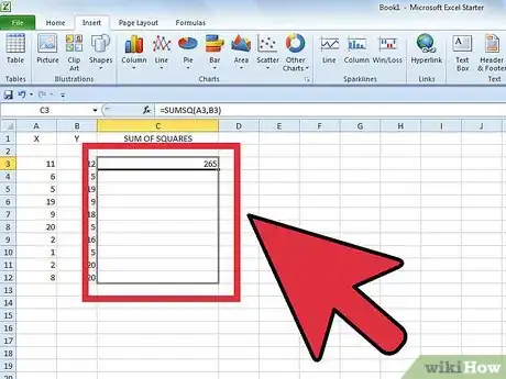 Image titled Use Excel's SUMSQ Function to Find Sum of Squares Step 7