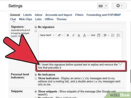 Image titled Add a Signature to a Gmail Account Step 7