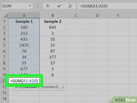 Image titled Add Up Columns in Excel Step 11