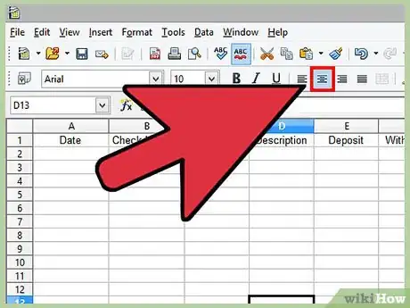 Image titled Create a Check Register with OpenOffice.org Calc Step 4
