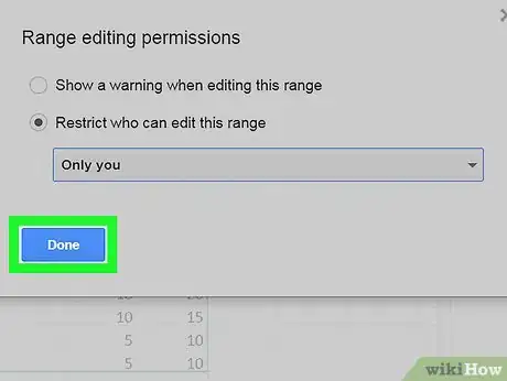 Image titled Protect Cells on Google Sheets on PC or Mac Step 10