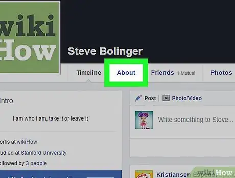 Image titled Find a User's Email Address on Facebook on a PC or Mac Step 3