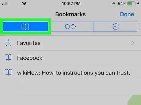 Image titled Delete Bookmarks from an iPhone Step 3
