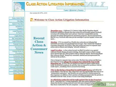 Image titled Find a List of Class Action Lawsuits Step 4