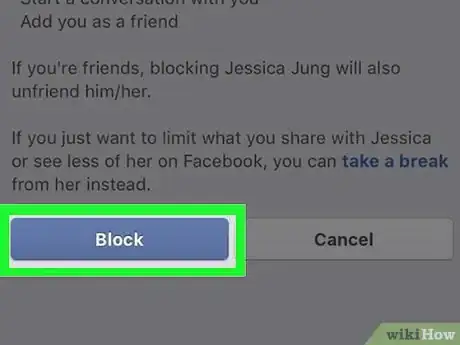 Image titled Block People on Facebook Step 9