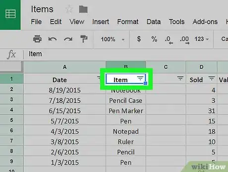 Image titled Format Cells on Google Sheets on PC or Mac Step 3