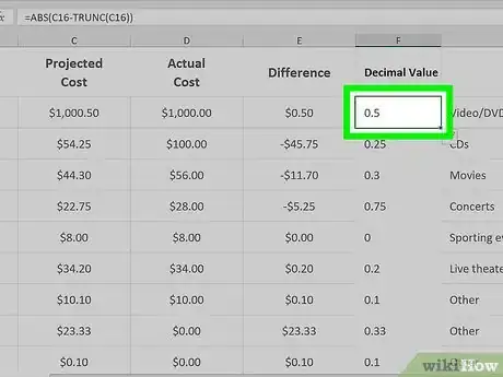 Image titled Extract a Decimal Value in Excel Step 4